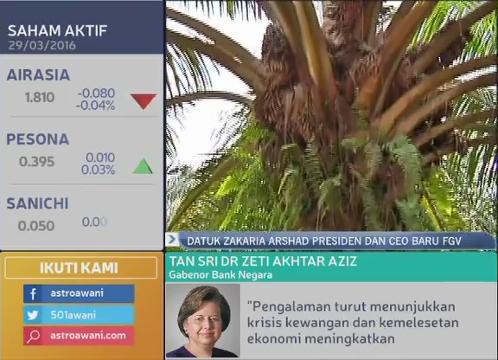 Datuk Zakaria Arshad Presiden dan CEO baru FGV