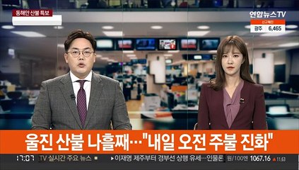 울진 산불 나흘째…"내일 오전 주불진화"