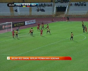 Skuad B22 gagal serlah permainan sebenar