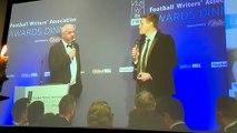 Antony Sweeney of HUFC wins an award for a significant contribution to North East Football at the Football Writers' Association