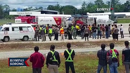 Begini Proses Evakuasi Jenazah Ke 8 Korban Penyerangan KST Dievakuasi Ke Timika
