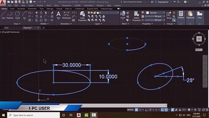 ELLIPSE COMMAND IN AUTOCAD 2020 - HOW TO DRAW ELLIPSE IN AUTOCAD 2020