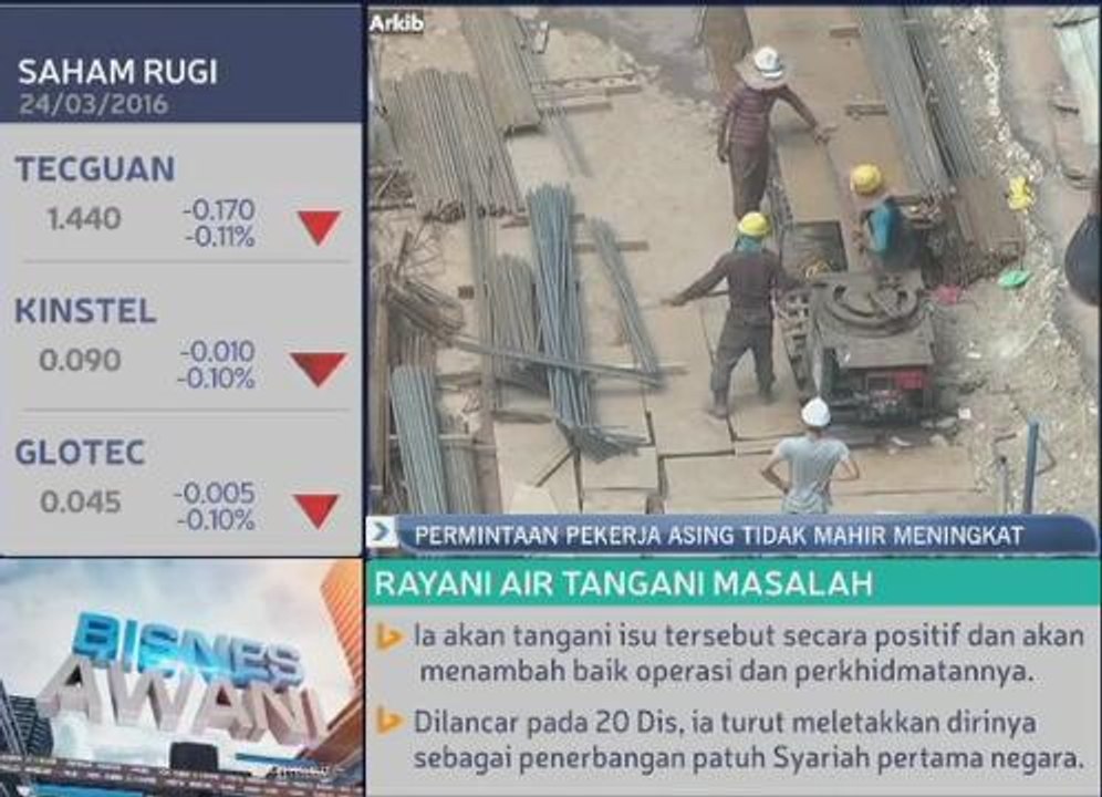 Permintaan pekerja asing tidak mahir meningkat