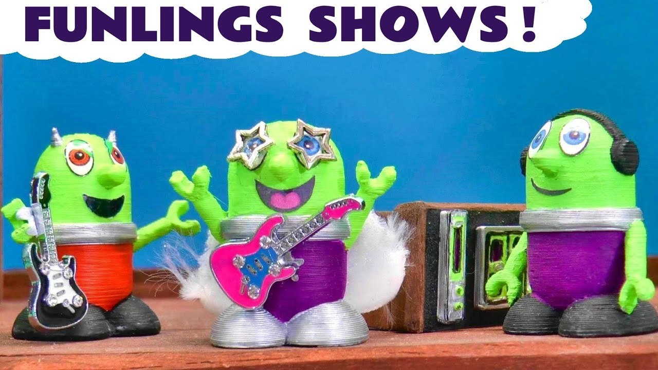 The Funlings Toys Performances with Rockstar Funling in these Family Friendly Full Episode English Stop Motion Animation Toy Trains 4U Videos for Kids featuring Pixar Cars Lightning McQueen and Thomas and Friends