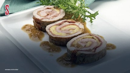 Vídeo Receta: Rollitos de solomillo con jamón y queso