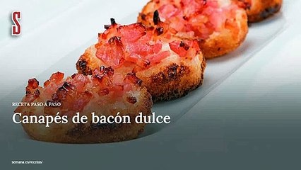 Vídeo Receta: Canapés de bacón dulce