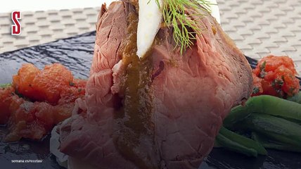 Vídeo Receta: Roast beef en fiambre sobre queso de cabra