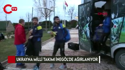 Ülkelerine dönemeyen Ukrayna'nın milli takım ekibi İnegöl'de ağırlanıyor