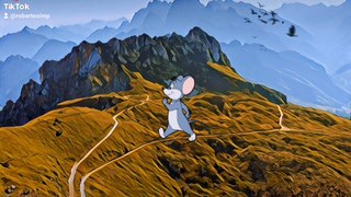 Funny mouse in mountains