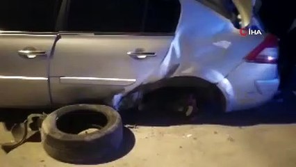 Kontrolden çıkan araç ortalığı savaş alanına çevirdi