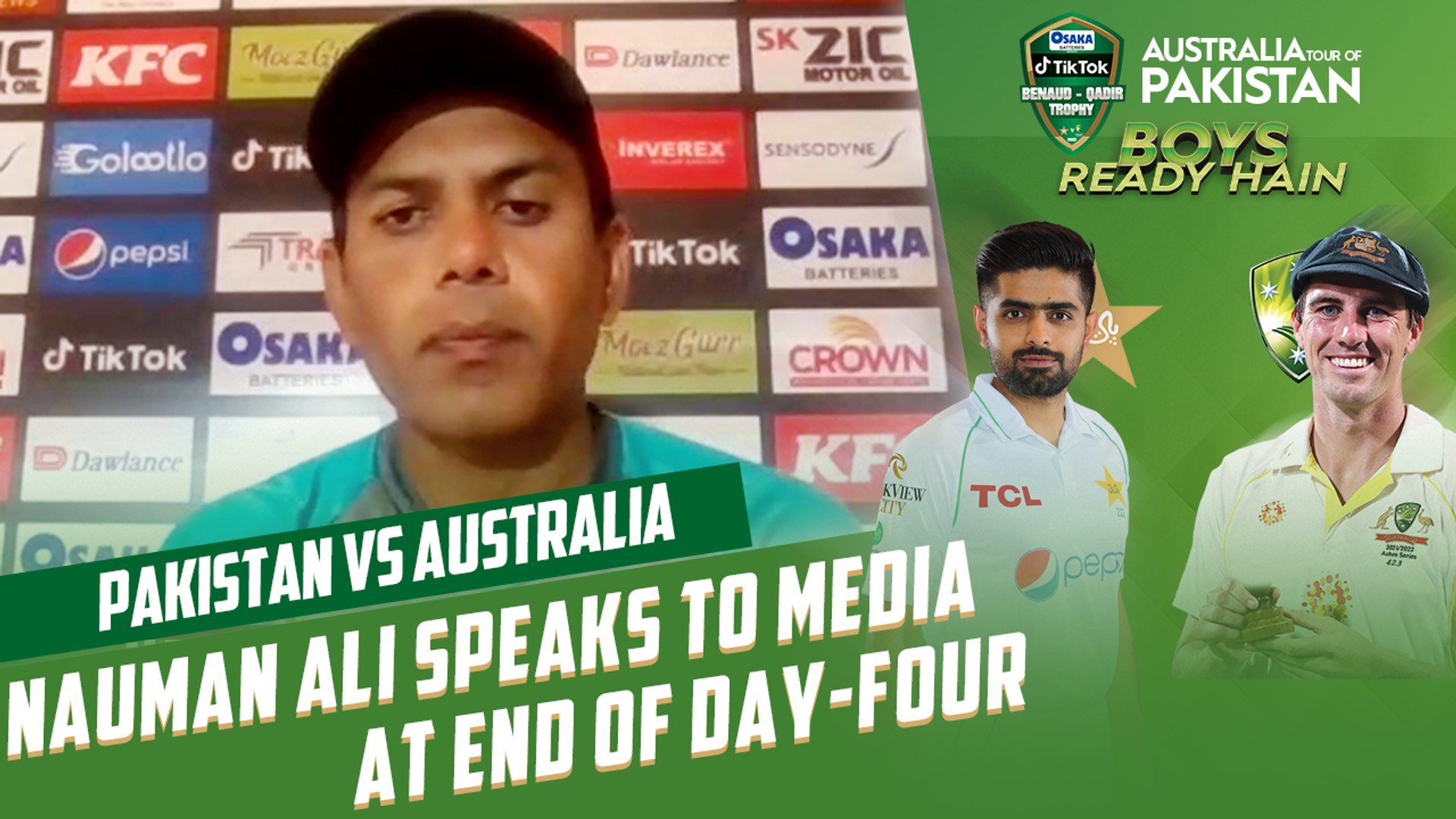 Nauman Ali speaks to media at end of day-four Pakistan vs Australia 1st Test Day 4 PCB MM2T
