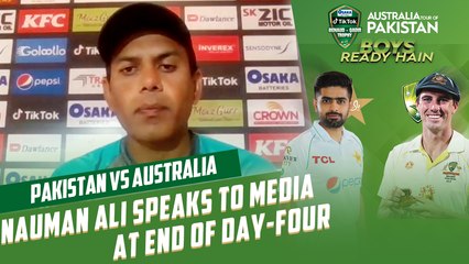 Nauman Ali speaks to media at end of day-four | Pakistan vs Australia | 1st Test Day 4 | PCB | MM2T
