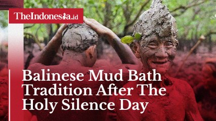 Balinese Mud Bath Tradition After The Holy Silence Day