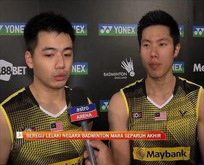 Beregu lelaki negara badminton mara separuh akhir