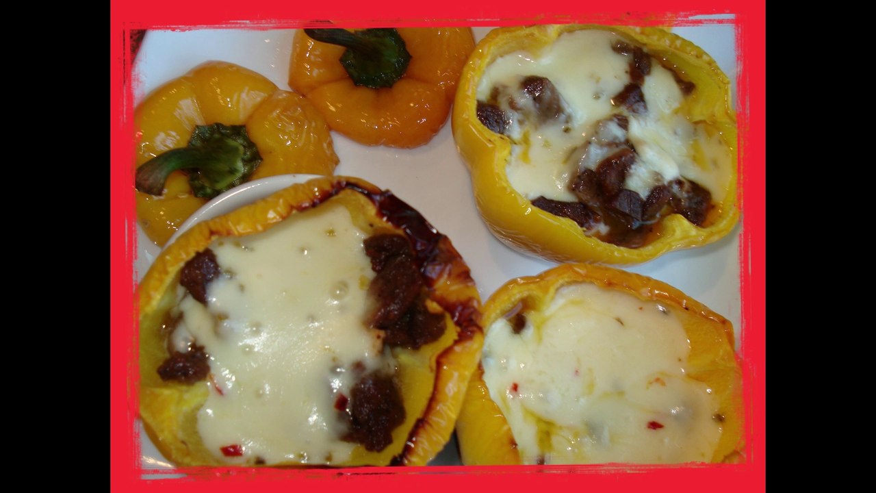 PIMIENTOS RELLENOS con carne de RES | CHILE MORRON RELLENO