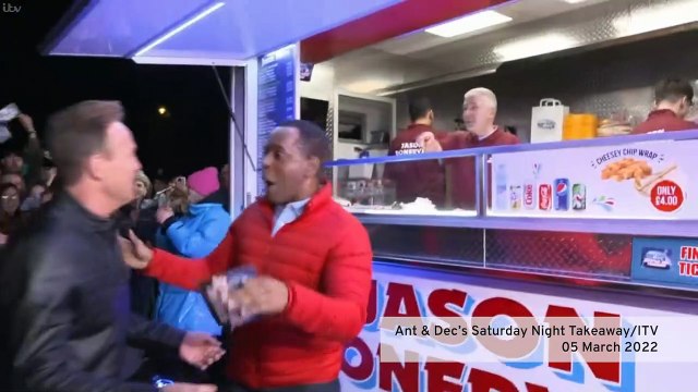 Jason Donovan appears in Bristol at the Jason Doner-van for a Saturday Night Takeaway