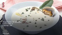 Vídeo Receta: Sopa de almejas CLAM CHOWDER (cocina de EE.UU.)
