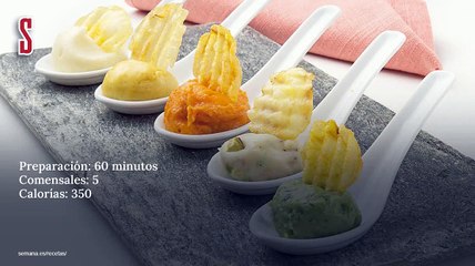 Vídeo Receta: Cucharas de pures variadas