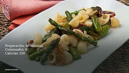 Vídeo Receta: Pasta con esparragos verdes