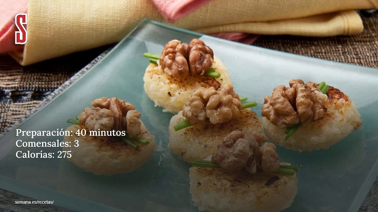 Vídeo Receta: Aperitivo de queso rallado y nuez de california