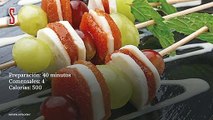 Vídeo Receta: Brochetas de membrillo y queso con frutas