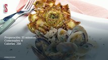 Vídeo Receta: Flores de alcachofa con almejas a la marinera