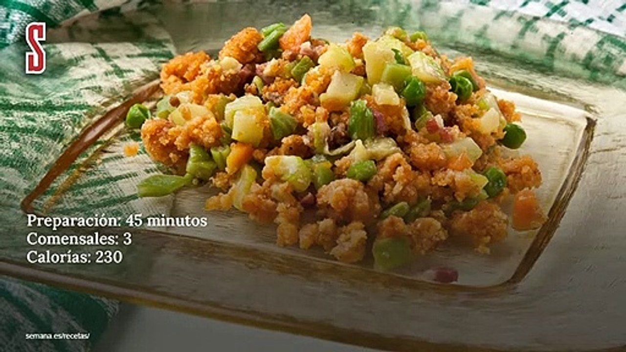 Vídeo Receta: Menestra con migas