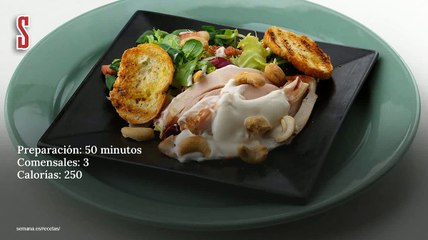 Vídeo Receta: Ensalada de pollo con anacardos