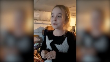 Ukranian girl sings 'Let It Go' from bomb shelter
