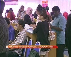 Penalti 15 hingga 20 peratus bagi pembayar cukai