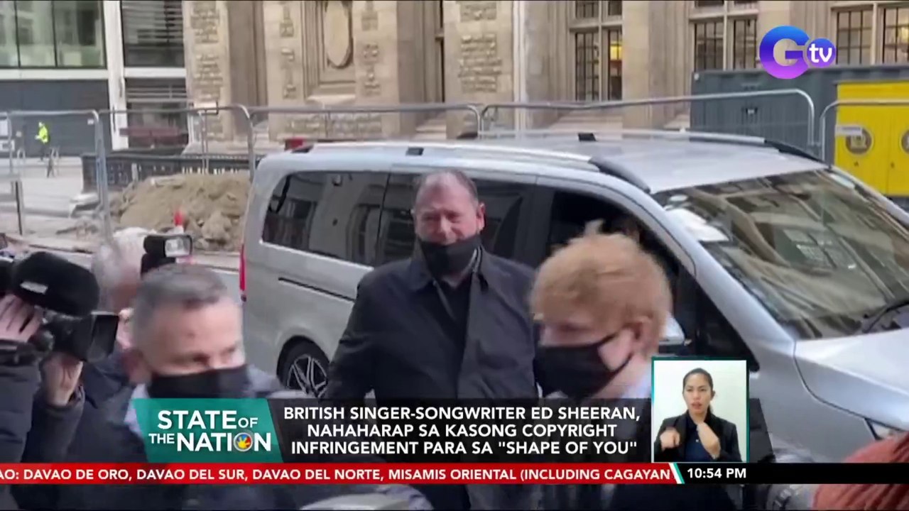 British singer-songwriter Ed Sheeran, nahaharap sa kasong copyright infringement para sa "Shape Of You" | SONA