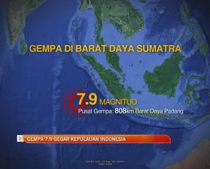 Gempa di Barat Daya Sumatra