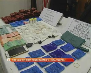 Tiga lagi sindiket pengedaran pil kuda tumpas