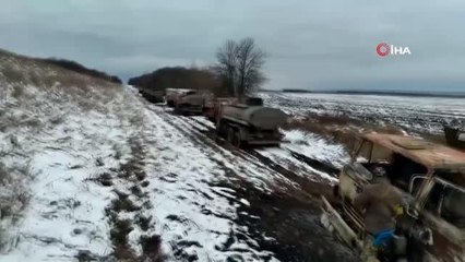 Ukrayna, Rus ordusuna ait yakıt ikmal konvoyunu imha etti