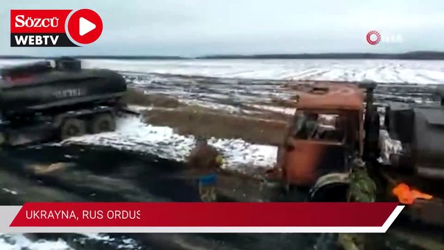 Ukrayna, Rus ordusuna ait yakıt ikmal konvoyunu imha etti