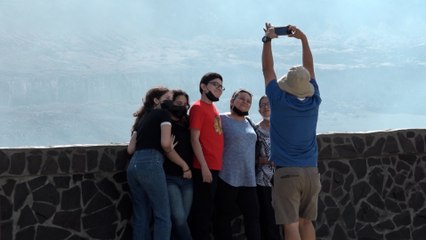 Visitantes disfrutan de atractivos del Volcán Masaya