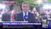 Emmanuel Macron à Poissy pour sa première rencontre avec les Français en tant que candidat à sa réélection