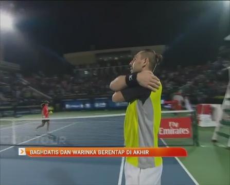 Tenis Kejohanan Dubai 2016: Marcos Baghdatis dan Warinka berentap di akhir