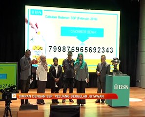 Simpan dengan SSP, peluang bergelar jutawan