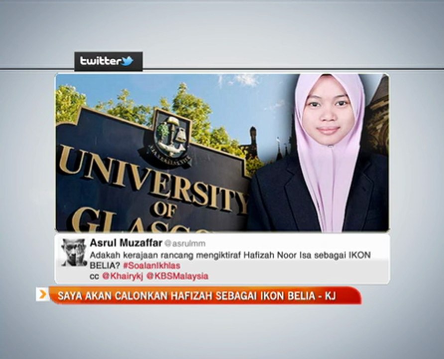 Saya akan calonkan Hafizah sebagai Ikon Belia - Khairy Jamaluddin