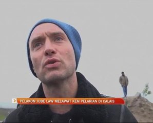 Pelakon Jude Law melawat kem pelarian di Calais