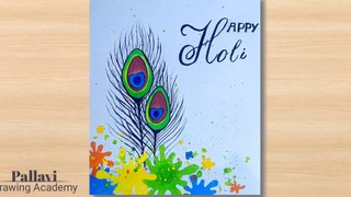 Happy holi painting new __ holi special drawing for kids __ easy holi painting with poster color