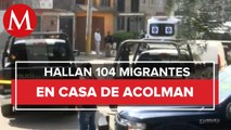Aseguran vivienda con indocumentados en Acolman, Estado de México