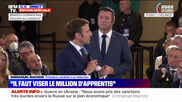 Emmanuel Macron: Il faut viser le million d'apprentis