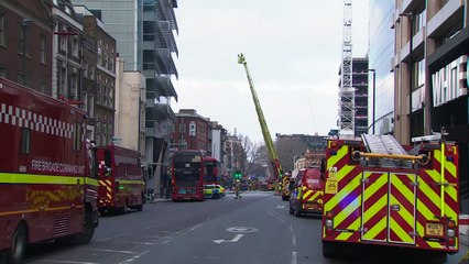 Fire breaks out in high-rise block in east London