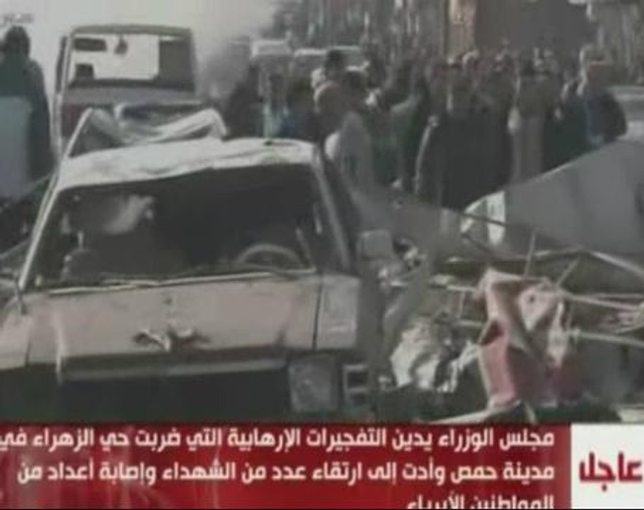 Double car bombing kills dozens in Syria's Homs
