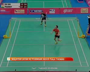 Malaysia layak ke pusingan akhir Piala Thomas