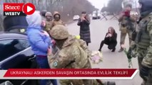Ukraynalı askerden savaşın ortasında sevgilisine evlilik teklifi