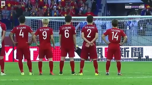 ركلات الترجيح بين الاردن وفيتنام ثمن نهائي كاس اسيا 2019