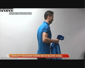 Cristiano Ronaldo tinggalkan sidang media selepas di tanya wartawan